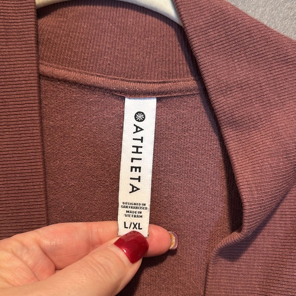 Athleta Rusty Mauve Open Front Cardigan - Picture 2 of 4